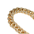 Bling bling hip hop homens mulheres amante pulseira joias, 18 mm 8 &quot;cobre latão ouro prata gelada zircão cubano corrente bracelete